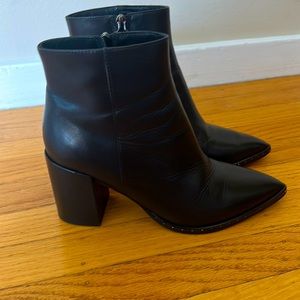 Tony Bianco Black Leather Ankle Boots Booties